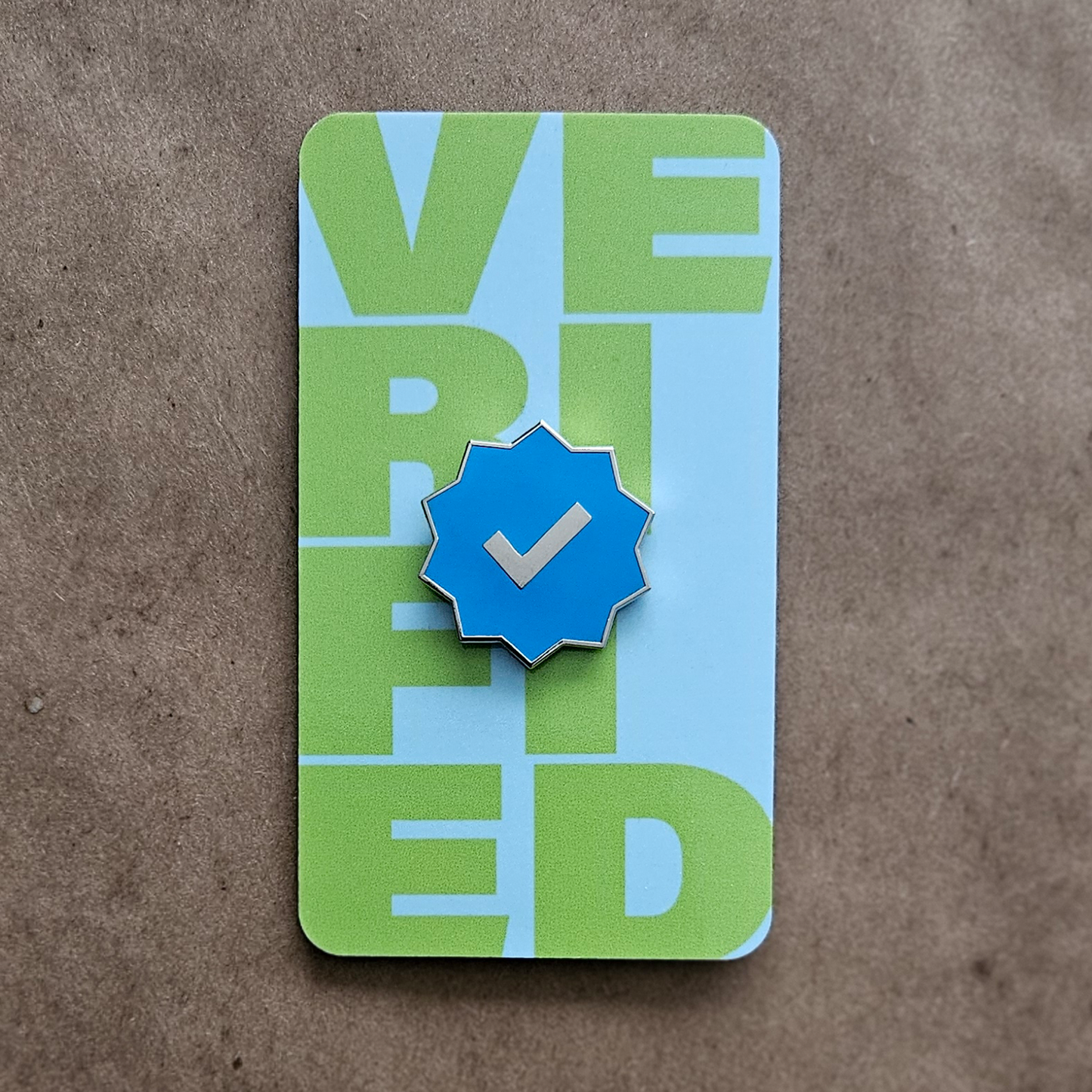 Blue Check Verified ✅ 1" Hard Enamel Pin